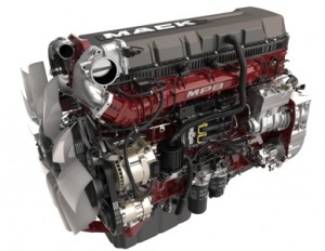 The 2017 Mack MP8 engine.