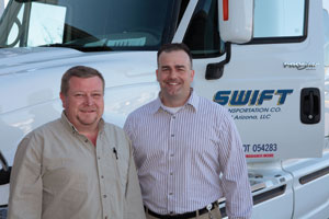 jeff harris, director of shop operations training  and compliance (left) and charles nall, shop manager at the swift memphis shop.