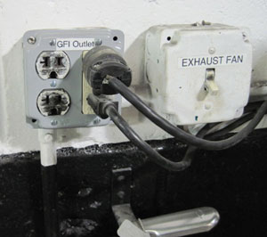 gfci outlets: ground fault circuit interruptor outlets are are recommended for every work station. every bay has the potential to house a trailer dripping wet from rain or snow - the gfci outlet ensures that no one will be harmed. 